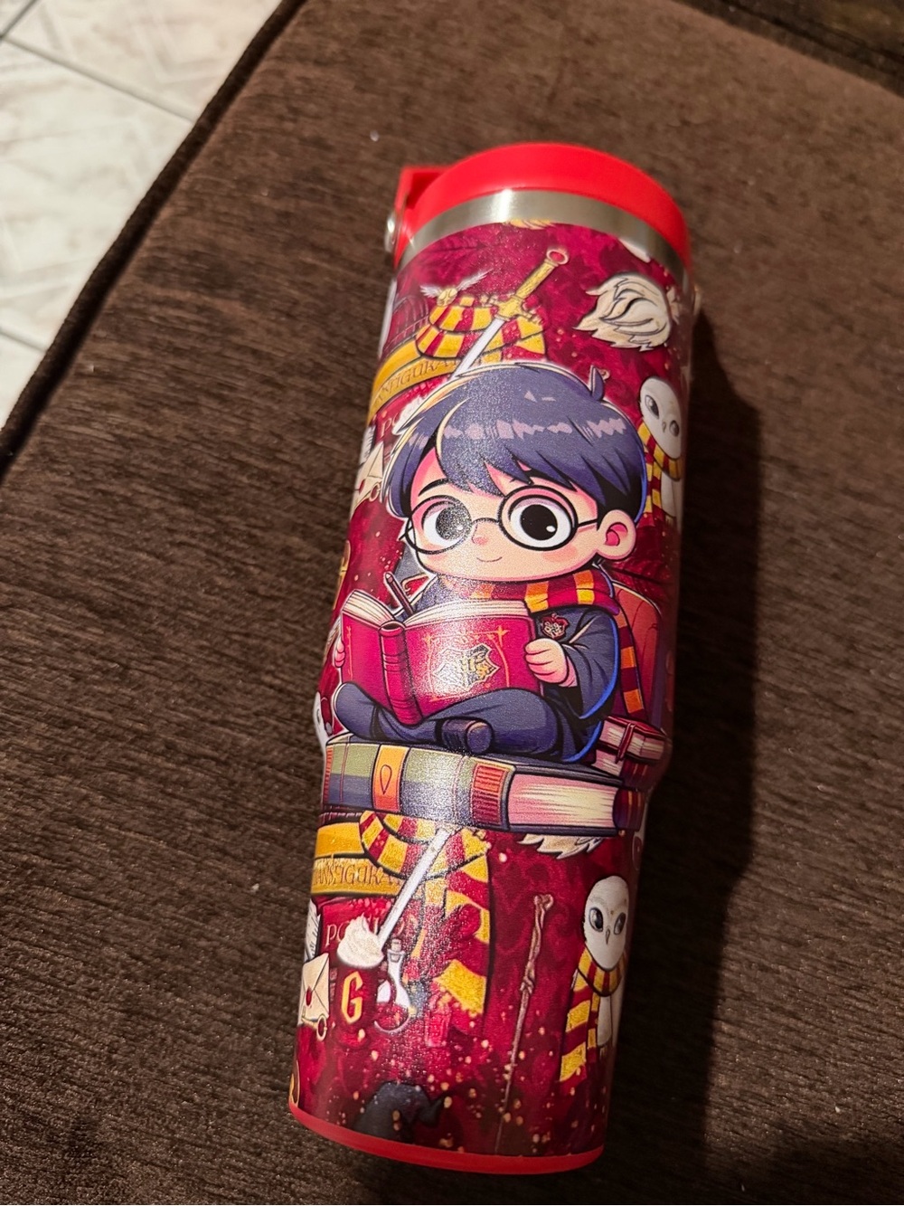 Kids Red Magic-Themed Insulated Drink Bottle